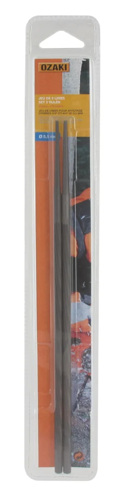 CENTRALE BRICO - Jeu de 2 limes pour affutage chaine 3/8" et 404" - ø: 5,5mm