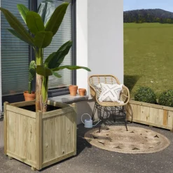 CERLAND - Bac à fleurs carré vendôme - grand volume