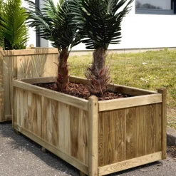 CERLAND - Bac à fleurs en bois vendome 220 l -120 x 60 x h50 cm