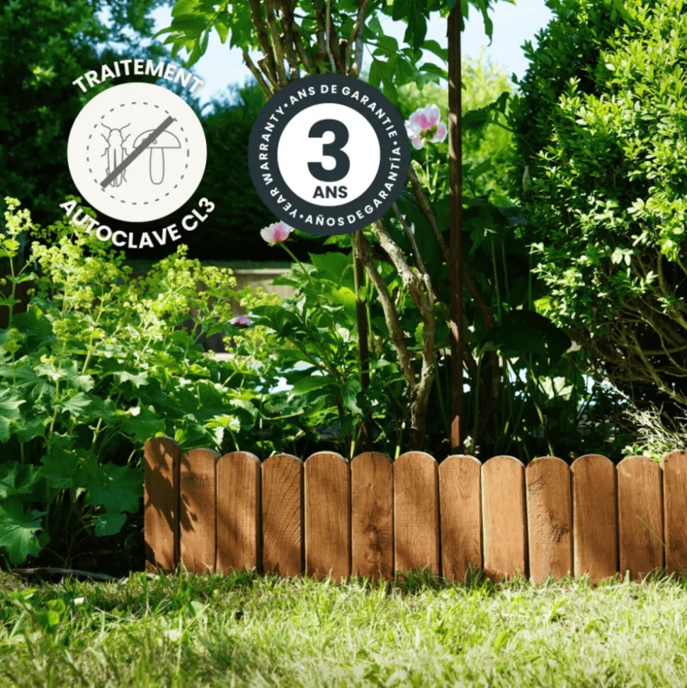 CERLAND - Bordure de jardin en chêne - oak - 114 x 15 cm