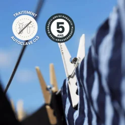 CERLAND - Etendoir à linge - 185 x 90 x 300 cm