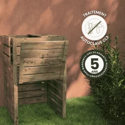 CERLAND - Grand composteur bois 350l converto