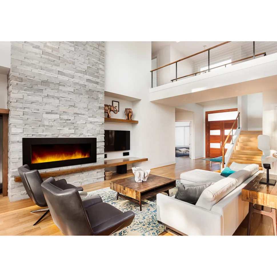 Chemin'arte cheminée électrique 2000w avec télécommande - volcano 3xl