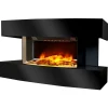 Chemin'arte cheminée électrique 2000w noir - lounge medium noir