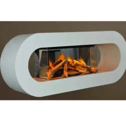 Chemin'arte cheminée électrique 2000w blanc - ovalia