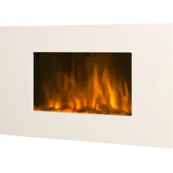 Chemin'arte cheminée électrique 2000w avec télécommande - white loft