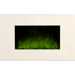 Chemin'arte cheminée électrique 2000w avec télécommande - white loft