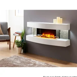 Chemin'arte cheminée électrique design 2000w - lounge