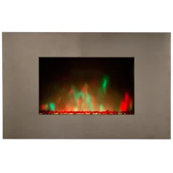 Chemin'arte cheminée électrique 2000w avec télécommande - pure inox