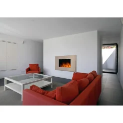 Chemin'arte cheminée électrique 2000w avec télécommande - pure inox