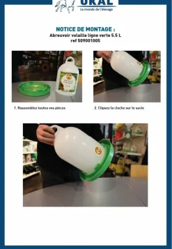 CHICK'A - Abreuvoir volaille ligne verte 5.5 l