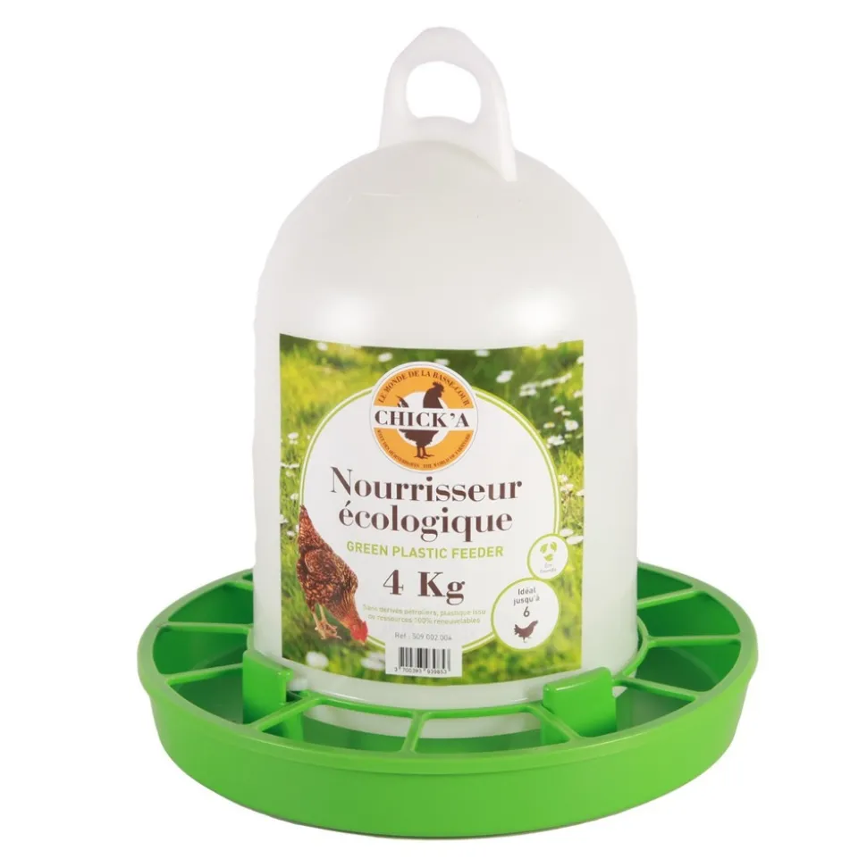 CHICK'A - Nourrisseur à trémie ligne verte 4 kg
