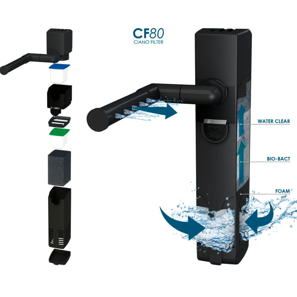 CIANO - Filtre intérieur CF80 pour aquarium