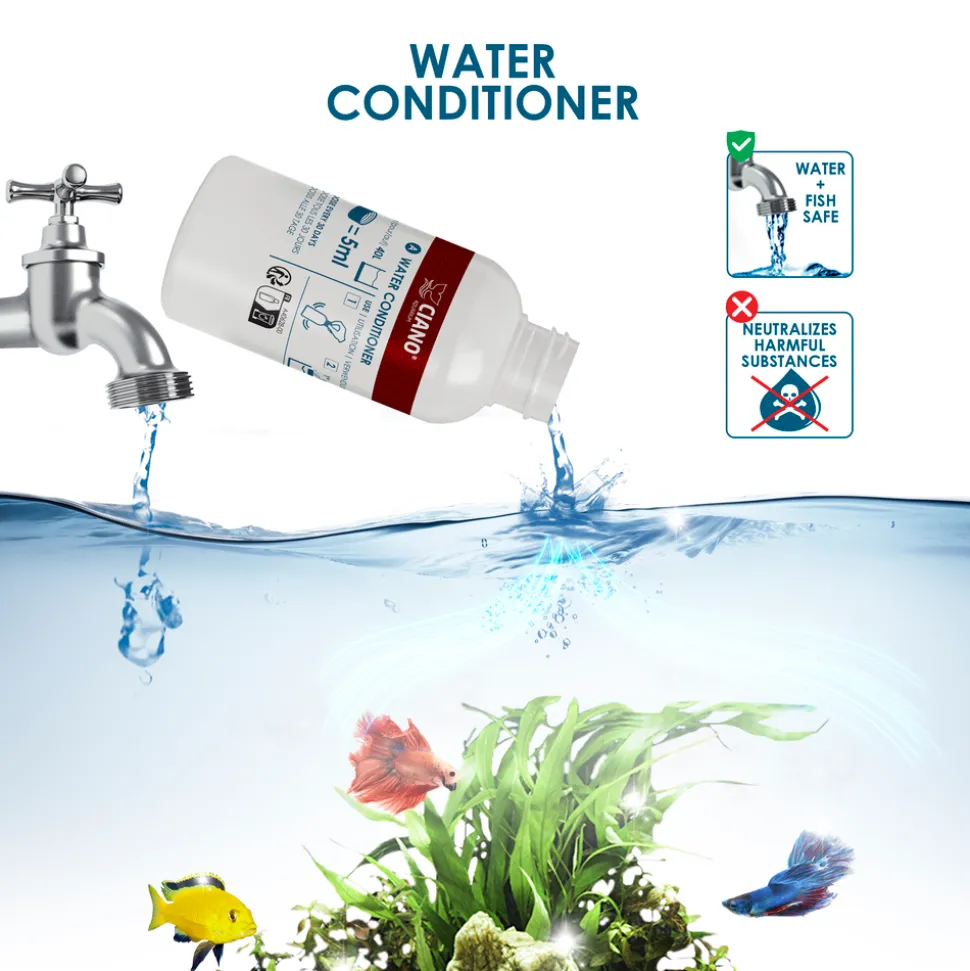 CIANO - Water care - Les indispensables, pack de 3 traitement pour aquarium