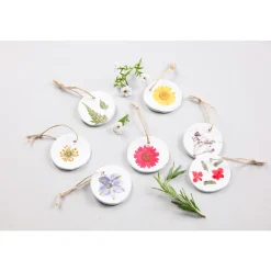 CLAIREFONTAINE - Pochette de 12 fleurs pressées séchées, assortiment jaune, 13x20,5cm