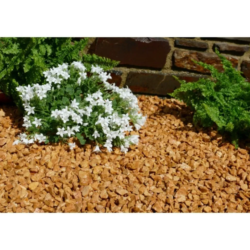 CLASSGARDEN - Gravier jaune saumon 10-15 pack de 5 m² - 30 sacs - 600 kg