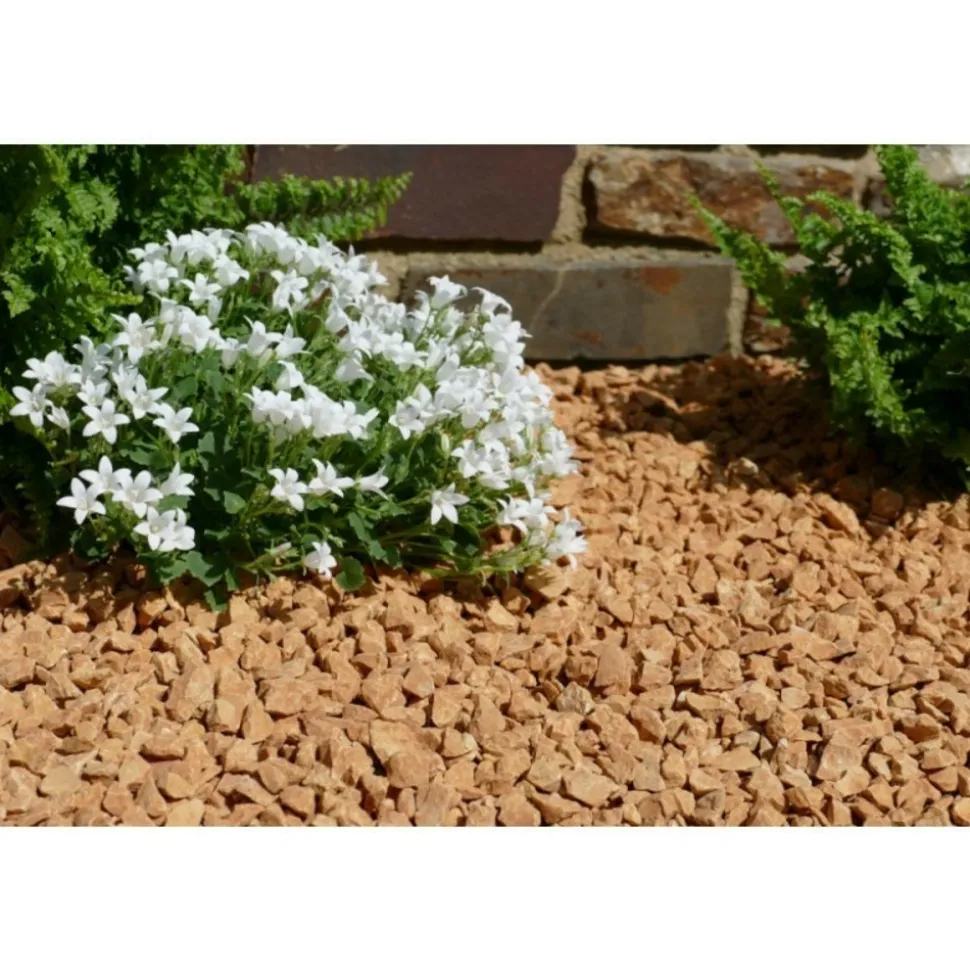 CLASSGARDEN - Gravier jaune saumon 10-15 pack de 5 m² - 20 sacs - 400 kg