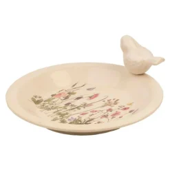 CLAYRE & EEF - Mangeoire oiseaux beige céramique 10x26x26cm