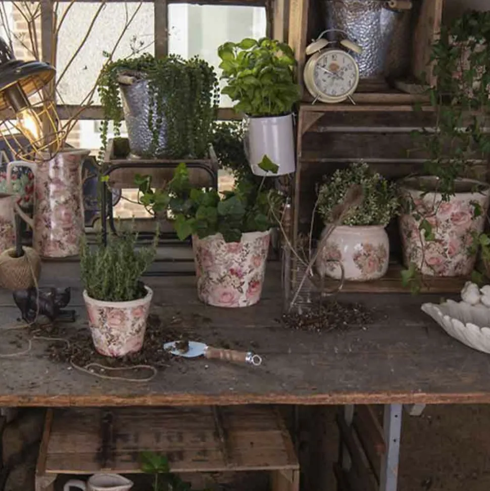 CLAYRE & EEF - Pot de fleurs en céramique "jardin anglais" 12x11cm