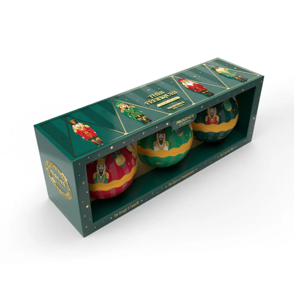 Coffret 3 Boules de Noël - Thés Féeriques Bio 3x8 sachets