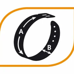 Collier semi-étranglé pour chiens sport extreme cs8/50, longe en nylon robuste, ajustable, azur-bleu