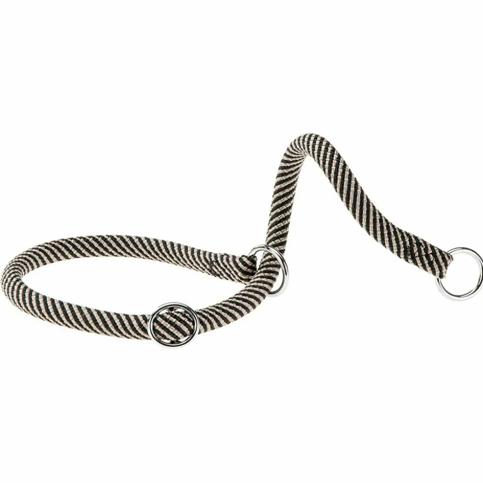 Collier semi-étranglé pour chiens sport extreme cs13/60, longe en nylon robuste, ajustable, marron-noir
