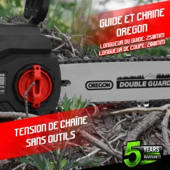 CONSTRUCTOR - Tronçonneuse sans fil 20 v (sans batterie) - guide 250mm - guide et chaîne orego