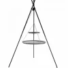 COOK - Barbecue 2 grilles de cuisson suspendu « tipi » sur trépied 210 cm 鈥