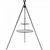 COOK - Barbecue 2 grilles de cuisson suspendu « tipi » sur trépied 210 cm 鈥