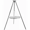 COOK - Barbecue grille de cuisson suspendu en inox 70 cm sur trépied 180 cm