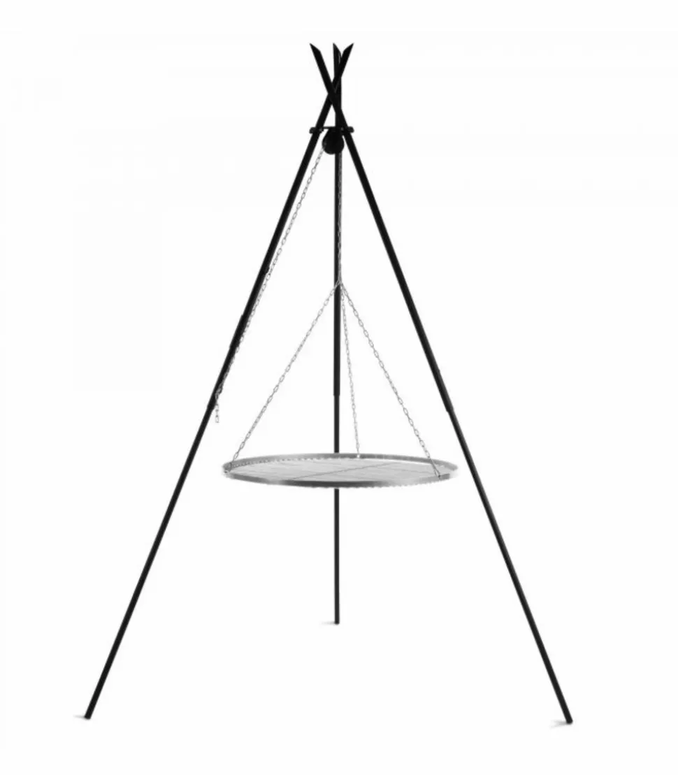 COOK - Barbecue grille de cuisson suspendu « tipi » sur trépied 210 cm 鈥