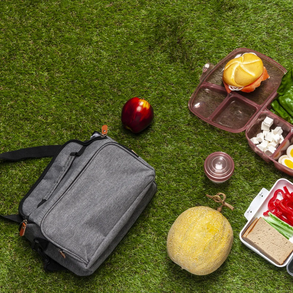 COOK CONCEPT - Lunch bag gris zippé 25,4x20,3x12,7cm