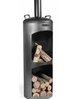 COOK KING - Cheminée d'extérieur cylindrique en acier faro 40x40x132 cm