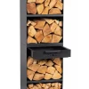 COOK KING - Grand porte bûches vento en acier noir h.120cm