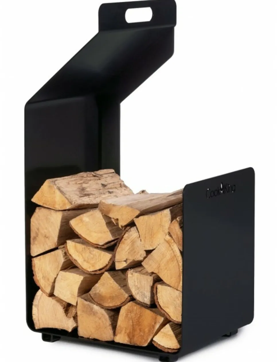 COOK KING - Porte bûches carré segal en acier noir h.74cm