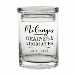 COTE TABLE - Pot en verre papilles 13cm