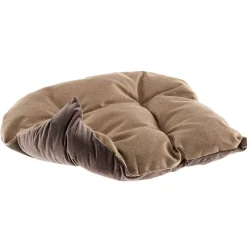 Couchage rembourré lit pour chiens harris 80, lavable, avec coussin, tweed et velours, marron
