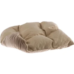 Couchage rembourré lit pour chiens harris 80, lavable, avec coussin, tweed et velours, beige