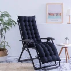 Coussin de chaise inclinable confort noir, 48*165cm