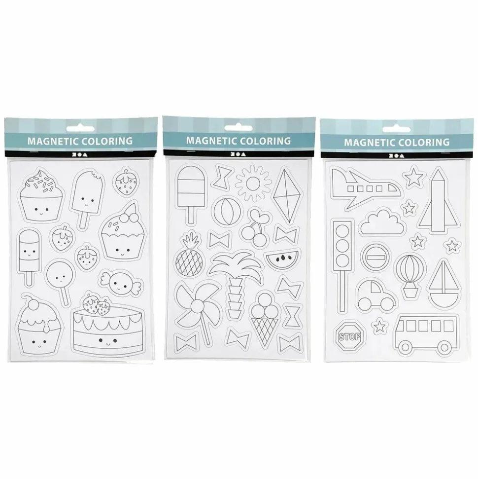 CREOTIME - 44 magnets blancs à décorer