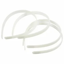 CREOTIME - 5 serre-têtes blancs - largeur 13 mm