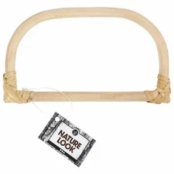 CREOTIME - Anse de sac arrondi en bambou 15,5 x 9 cm
