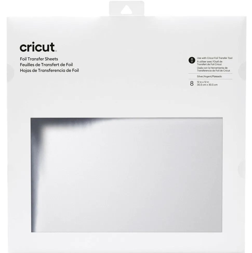 CRICUT - 8 feuilles de transfert foil métalliques 30,5 x 30,5 cm - cricut