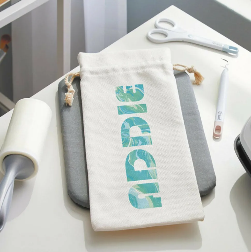 CRICUT - Sac bouteille en tissu blanc à personnaliser - cricut
