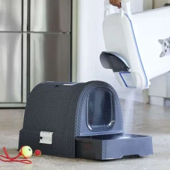 CURVER - Bac à litère pour chats Anthracite - 51 x 38,5 x 39,5 cm