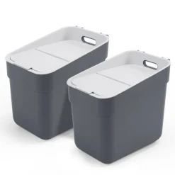 CURVER - Poubelle ready to collect 20 l gris foncé