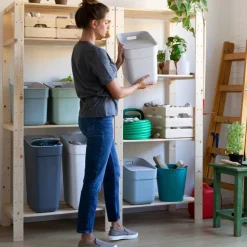 CURVER - Poubelle ready to collect 20 l bleu clair