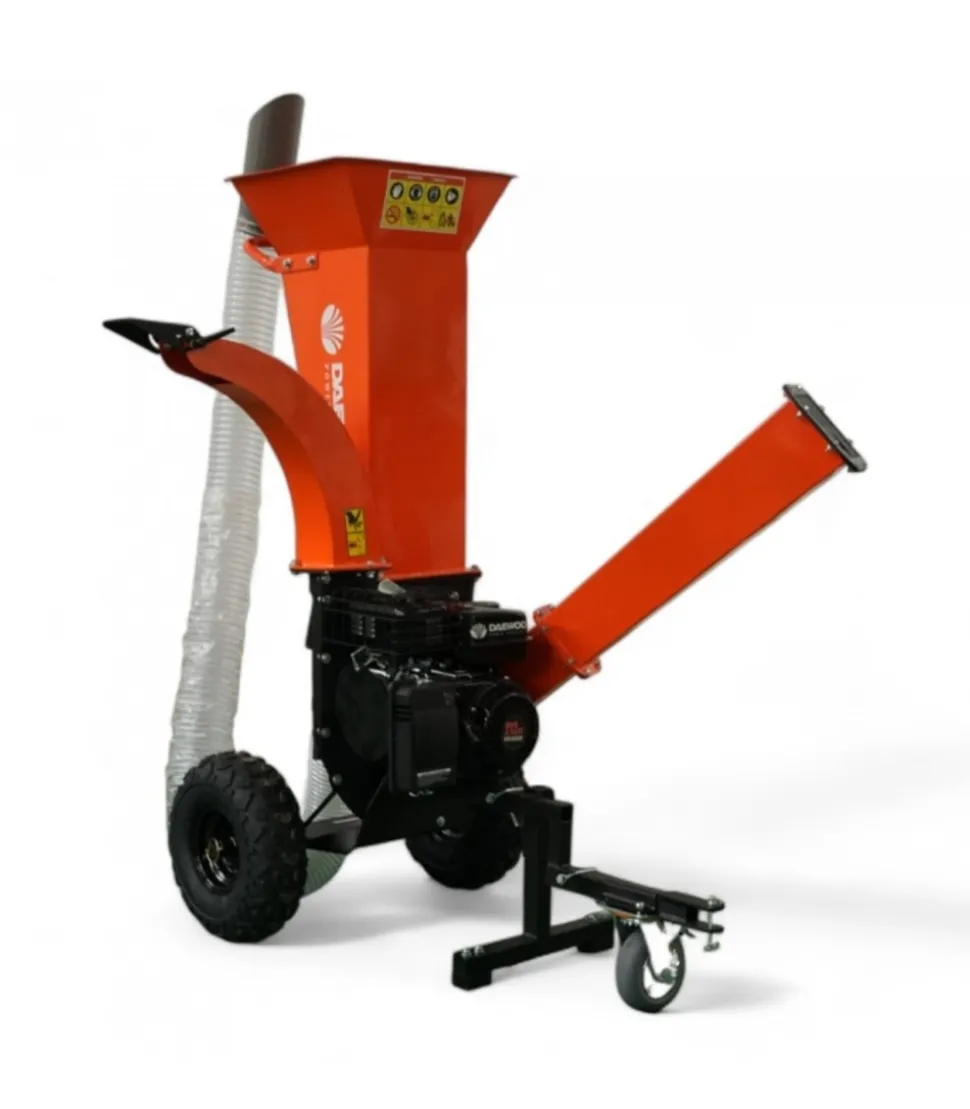 DAEWOO - Broyeur végétaux à disque, coupe 50mm, moteur 212cc 7cv, double trémie et aspiration - daewoo dafdwc425