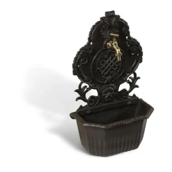 DÉCORATION D'AUTREFOIS - Fontaine de jardin aluminium marron - décoration d'autrefois