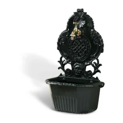 DÉCORATION D'AUTREFOIS - Fontaine de jardin aluminium vert - décoration d'autrefois